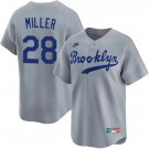 Dodgers #28 Bobby Miller Nike Gray Throwback Cooperstown Collection Limited Jersey