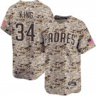 Mens San Diego Padres #34 Michael King Nike USMC Alternate Camo Limited Jersey