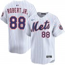 Mens New York Mets #88 Luis Robert Jr. Nike Home White Pinstripe Limited Jersey