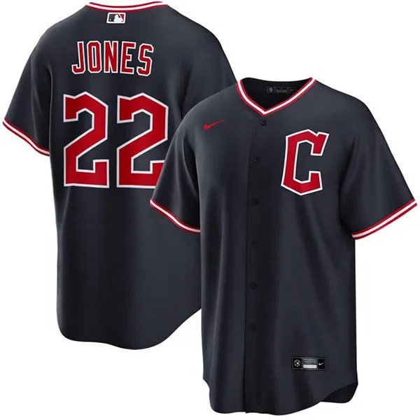 Mens CLE #22 Nolan Jones Navy Alternate Limited Jersey