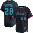 Miami Marlins #28 Kyle Stowers Black 2025 City Connect Limited Stitched Baseball Jersey