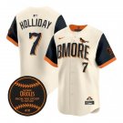 Mens Baltimore Orioles #7 Jackson Holliday Nike Cream City Connect 2.0 Limited Jersey