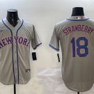 Men's New York Mets #18 Darryl Strawberry Grey 2025 Spring Training Baseball Jersey