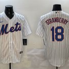 Men's New York Mets #18 Darryl Strawberry White 2025 Spring Training Baseball Jersey