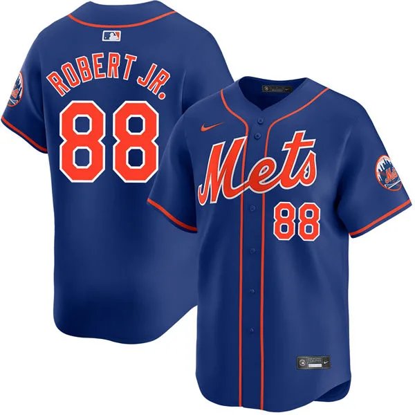 Mens New York Mets #88 Luis Robert Jr. Royal Alternate Limited Jersey