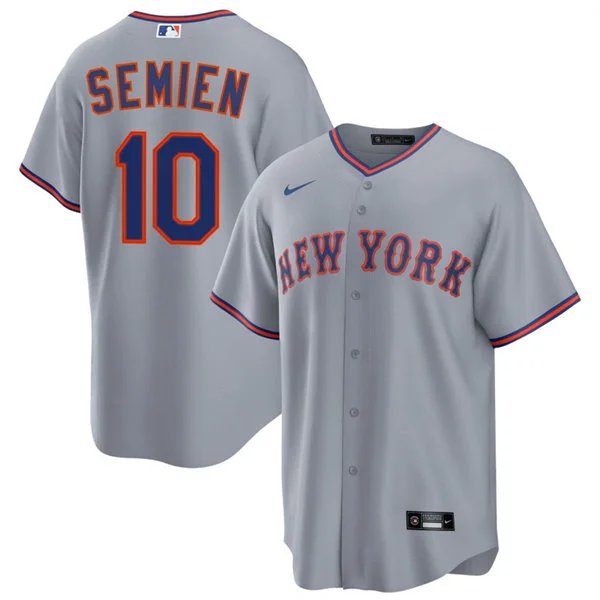 Mens New York Mets #10 Marcus Semien Nike 2026 Gray Road Limited Jersey