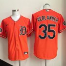 Detroit Tigers #35 Justin Verlander Orange Stitched Baseball Jersey