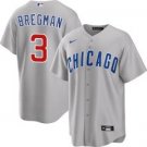 Men's Chicago Cubs #3 Alex  Bregman Gray 2026 Cool Base Jersey