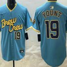 Men's Milwaukee Brewers #19 Robin Yount Powder Blue Limited Jersey