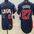 Men's USA Undefeated #27 Tarik Skubal Navy 2026 World Baseball Classic Jersey