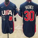 Men's USA Undefeated #30 Paul Skenes Navy 2026 World Baseball Classic Jersey