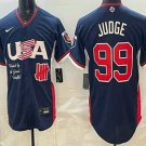 Men's USA Undefeated #99 Aaron Judge Navy 2026 World Baseball Classic Jersey