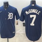 Men's Detroit Tigers #7 Kevin McGonigle Navy Cool Base Stitched Baseball Jersey