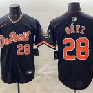 Men's Detroit Tigers #28 Javier Báez Black 2026 Meijer Patch Alternate Vapor Jersey
