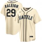 Men's Seattle Mariners #29 Cal Raleigh Cream Alternate Stitched Baseball Jersey