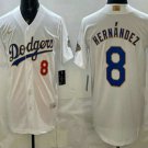 Dodgers #8 Enrique Hernandez White Gold World Series Champions Collection Limited Jersey 2026