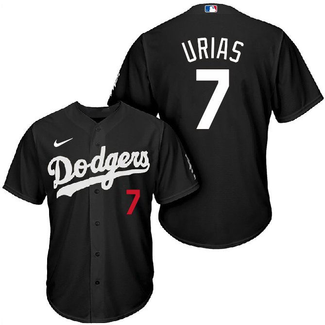 Dodgers #7 Julio Urias Black Cool Baseball Jersey