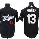 Dodgers #13 Max Muncy Black Cool Baseball Jersey