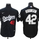 Dodgers #42 Jackie Robinson Black Stitched Player Jersey
