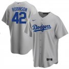Dodgers #42 Jackie Robinson Cool Player Jersey Gray