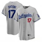 Dodgers #17 Shohei Ohtani Cool Baseball Jersey Gray
