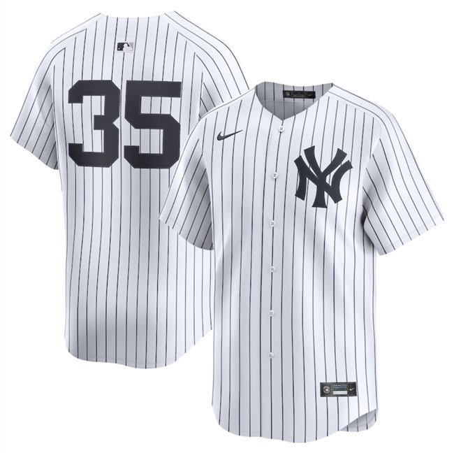 New York Yankees #35 Cody Bellinger White Without Name Limited Jersey