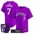 Men's Houston Astros #7 C.J. Stroud DJ Screw Still Tippin Purple Patch Vapor Limited Jersey