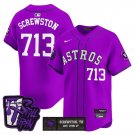 Men's Houston Astros #713 DJ Screw Still Tippin Purple Patch Vapor Limited Stitched Jersey