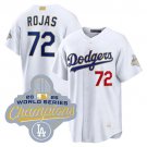 Dodgers #72 Miguel Rojas White 2026 Gold Collection Jersey