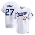 Los Angeles Dodgers #27 Trevor Bauer Number White Stitched Jersey