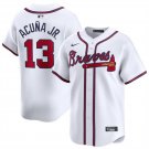 Men's Womens Youth Braves #13 Ronald Acuna Jr. Home Player Jersey White