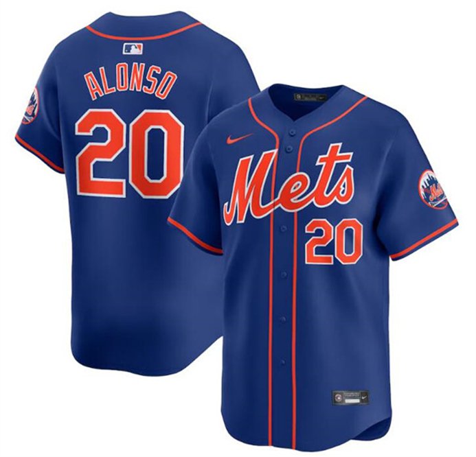 NYM#20 Pete Alonso Player Jersey Royal Blue