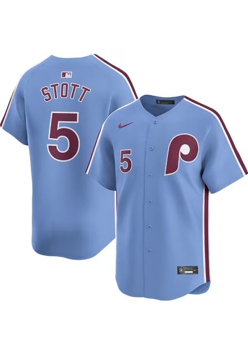 PHI #5 Bryson Stott Blue Cool Player Stitched Jersey