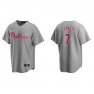 PHI #7 Trea Turner Cool Player Jersey Gray