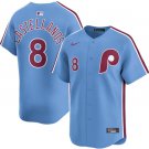 PHI #8 Nick Castellanos Number Light Blue Cooperstown Jersey