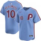 Philadelphia Phillies #10 J.T. Realmuto Blue Cool Baseball Stitched Jersey