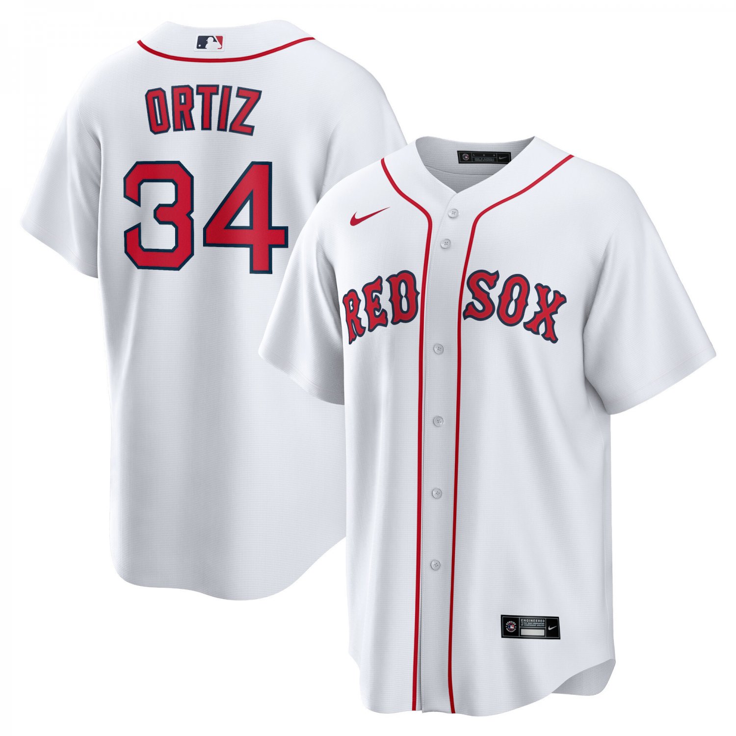 Boston Red Sox #34 David Ortiz White Cool Baseball Stitched Jersey