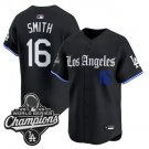 Will Smith Jersey #16 Los Angeles Dodgers Gothic Edition Vapor Premier Stitched