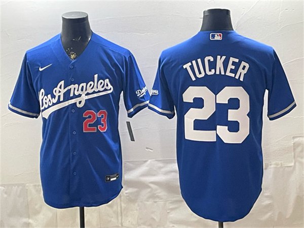 Los Angeles Dodgers #23 Kyle Tucker Royal 2026 Gold Collection Stadium Stitched Jersey