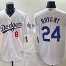 Los Angeles Dodgers #24 Kobe Bryant White 2026 Gold Collection Stadium Stitched Jersey