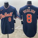Tigers #8 Matt Vierling Navy 2026 Alternate Vapor Premier Limited Stitched Baseball Jersey
