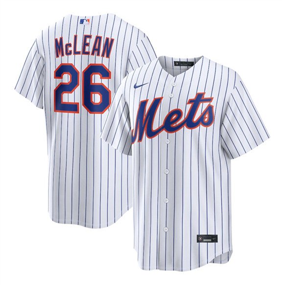 New York Mets #26 Nolan McLean 2026 White Cool Base Stitched Baseball Jersey
