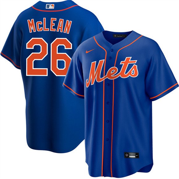 New York Mets #26 Nolan McLean Blue Cool Base Stitched Baseball Jersey