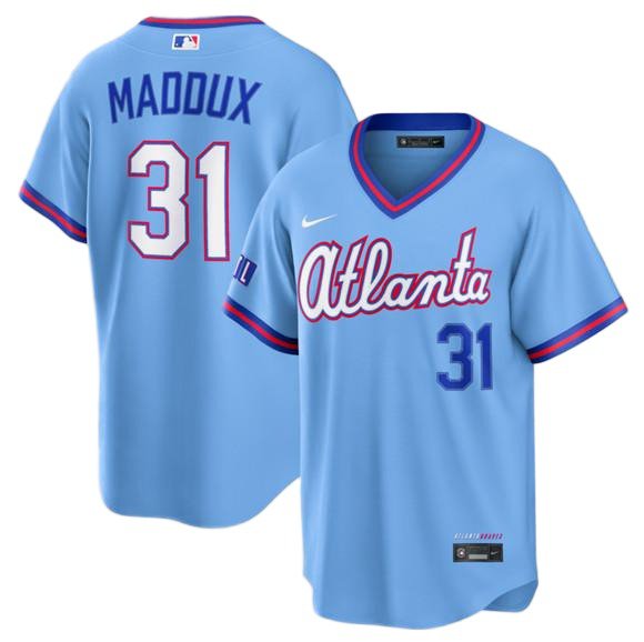 ATL #31 Greg Maddux Powder Blue 2026 City Connect Stadium Stitched Jersey