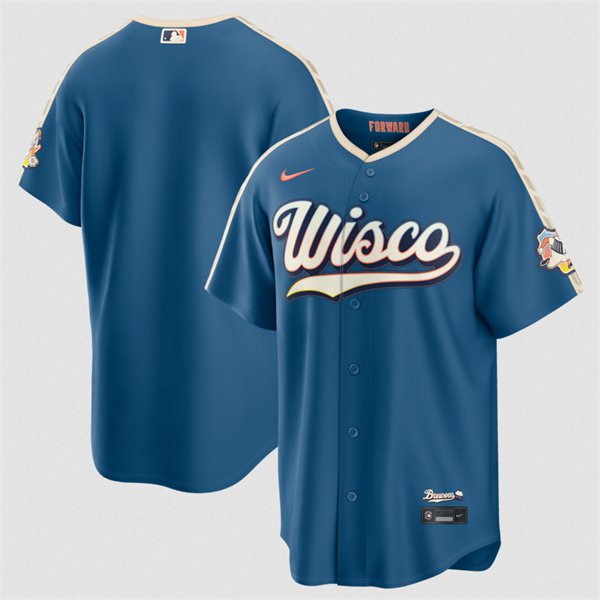 Men's MIL Blank Mineral Blue 2026 City Connect Stadium Stitched Stitched Jersey