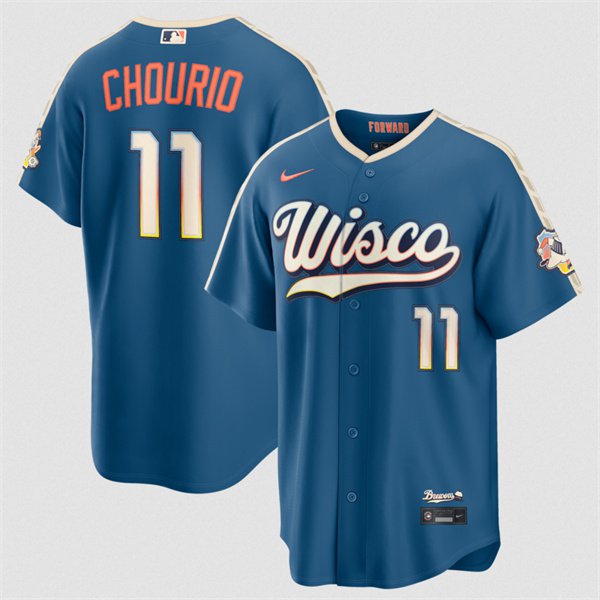Milwaukee Brewers #11 Jackson Chourio Mineral Blue 2026 City Connect Stadium Jersey