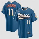 Milwaukee Brewers #11 Jackson Chourio Mineral Blue 2026 City Connect Stadium Jersey