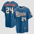 Milwaukee Brewers #24 William Contreras Mineral Blue 2026 City Connect Stadium Jersey