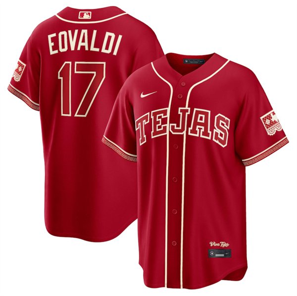 Texas Rangers #17 Nathan Eovaldi Red 2026 City Connect Stadium Stitched Jersey Maroon