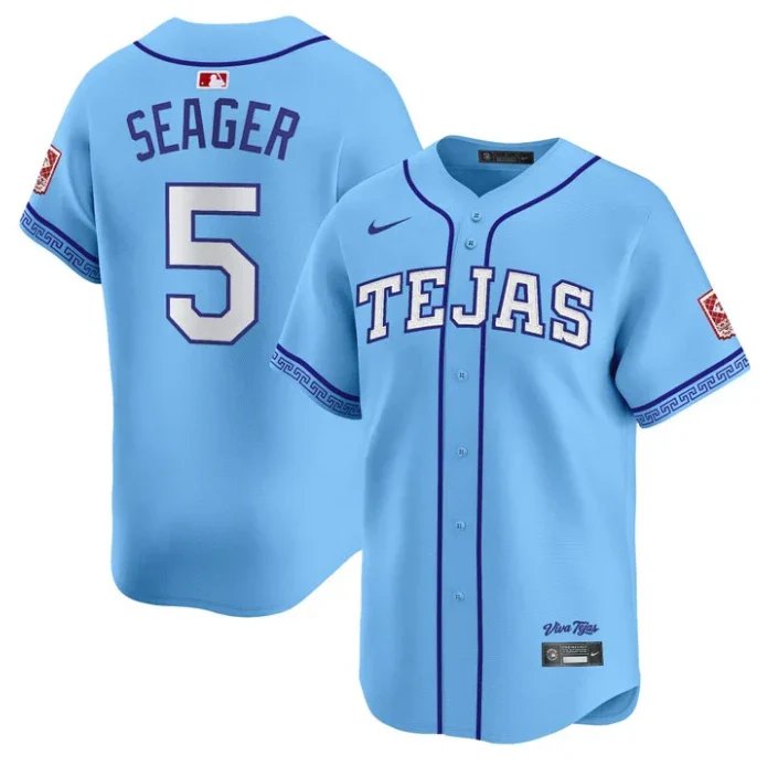 Texas Rangers #5 Corey Seager Blue 2026 City Connect Stadium Stitched Baseball Jersey